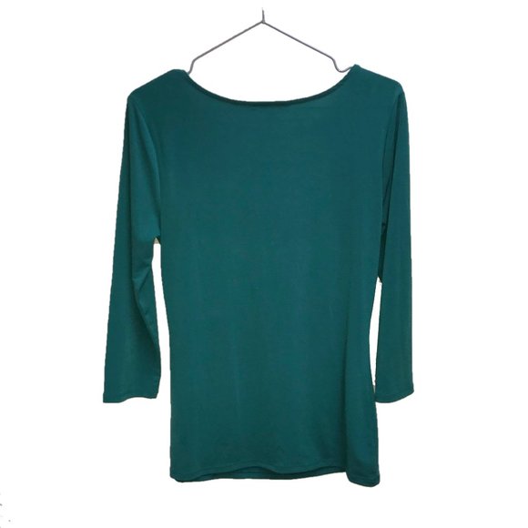 Banana Republic Emerald Green Pleated Blouse - Picture 2 of 4